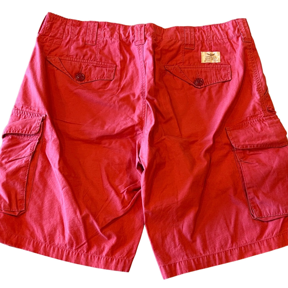 Polo Ralph Lauren Mens 34 Classic Fit Red Cargo Shorts